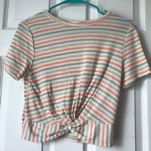 Striped cropped top